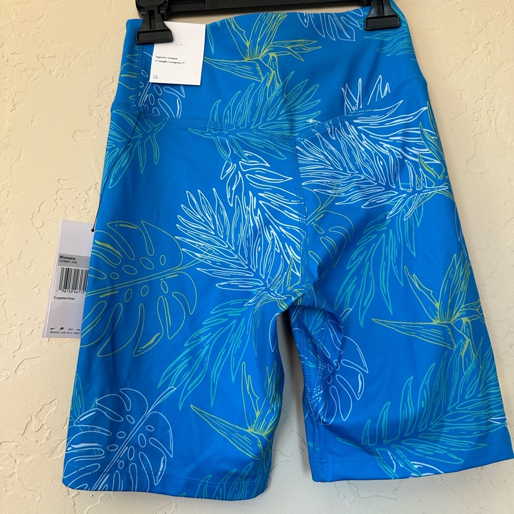 XS| Nike Women’s Biker Athletic Shorts| Blue, Green